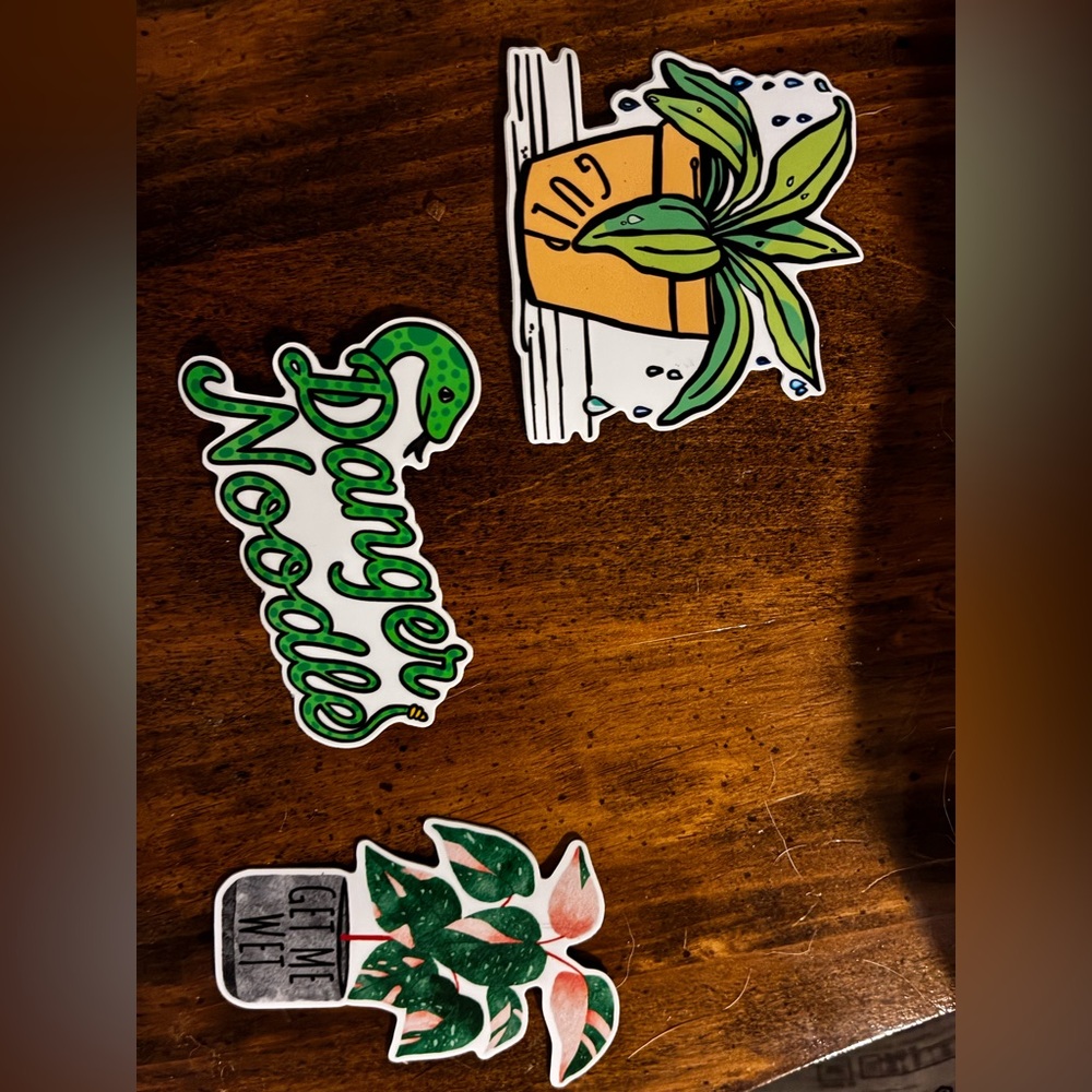 Green Plant and Snake Stickers, U pick 3!